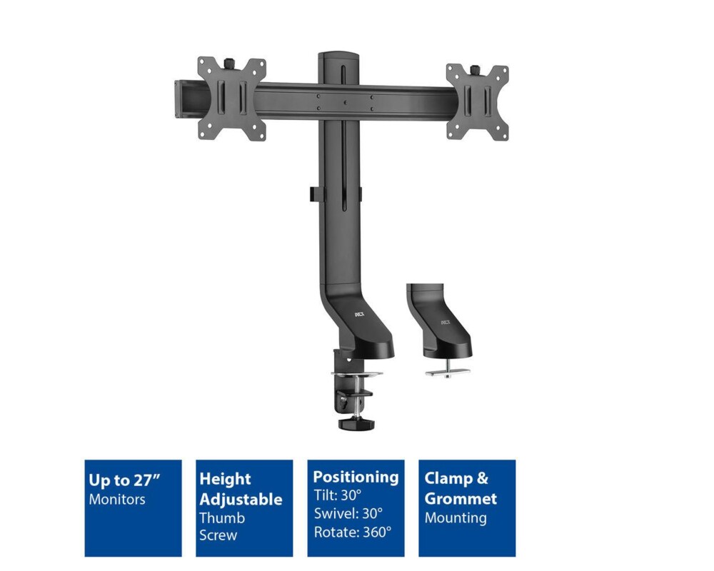 Стойка ACT Стойка за 2 бр мониторa 27" с регулиране на височината 5