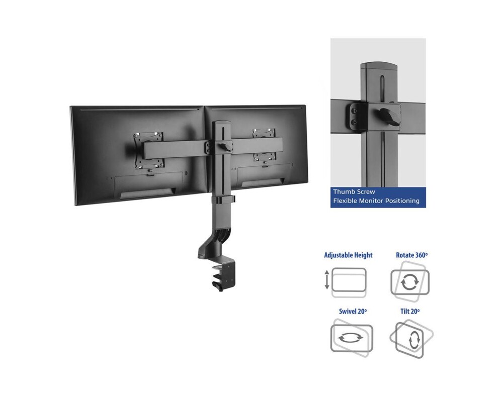 Стойка ACT Стойка за 2 бр мониторa 27" с регулиране на височината 6