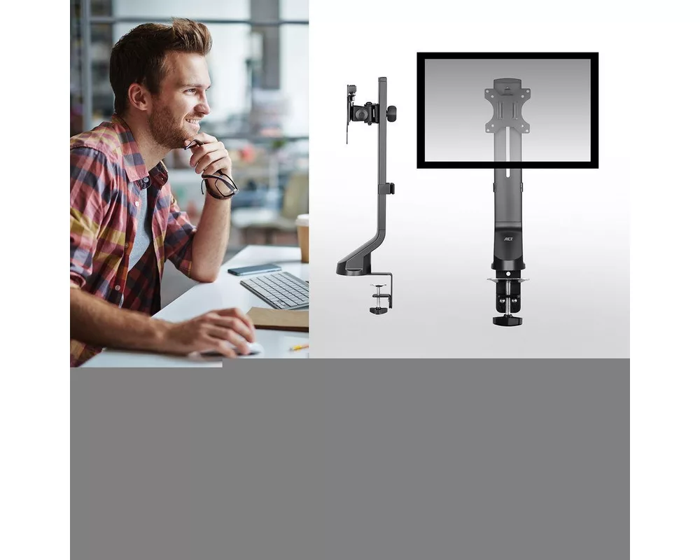 Стойка ACT Стойка за 1 бр монитор до 32" с регулиране на височината 5