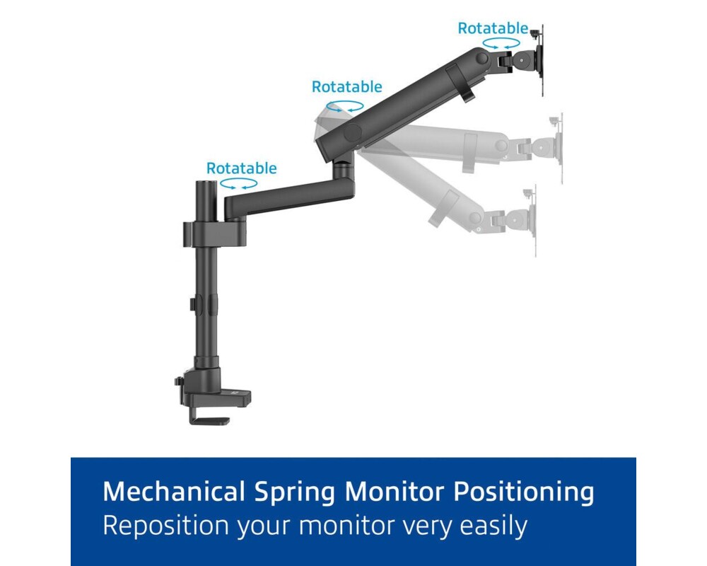 Стойка ACT Стойка за монитор макс. 40" с едно рамо, пружинен механизъм, до 12кг 7