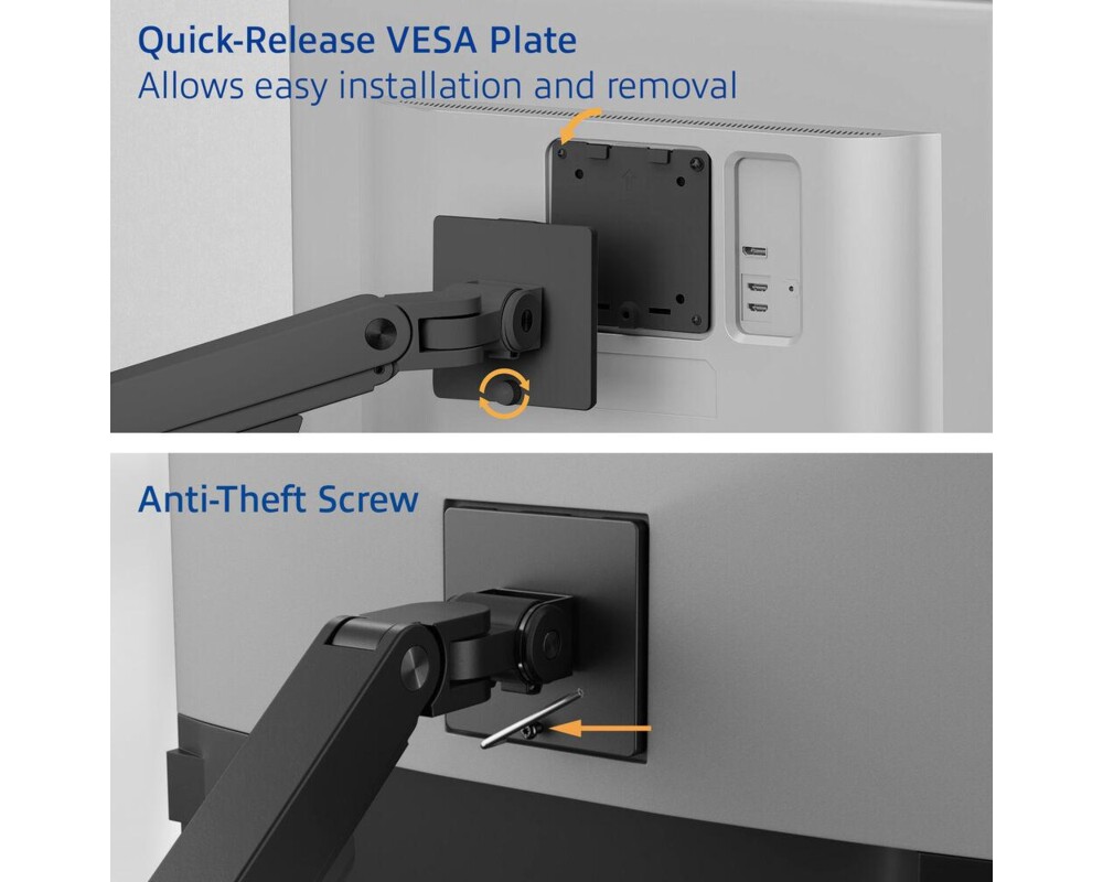 Стойка ACT Стойка за монитор макс. 49" с едно рамо, пружинен механизъм, до 20кг 9