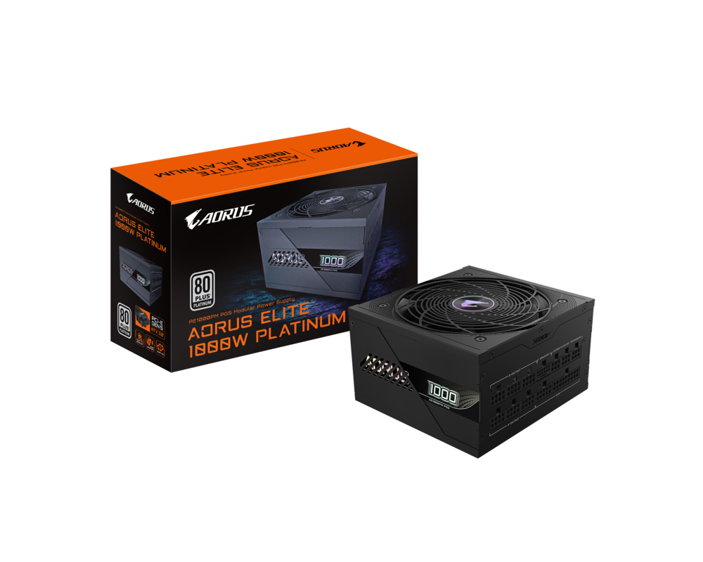 Захранване Gigabyte AORUS ELITE P1000W 80+ Platinum, PCIe 5.0 7