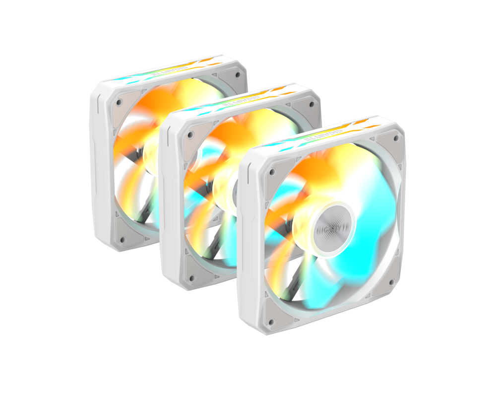 Вентилатор Комплект вентилатори 3-Pack GIGABYTE AORUS EZ CHAIN RVS FAN 120 ICE, 120x120x25mm ARGB 2