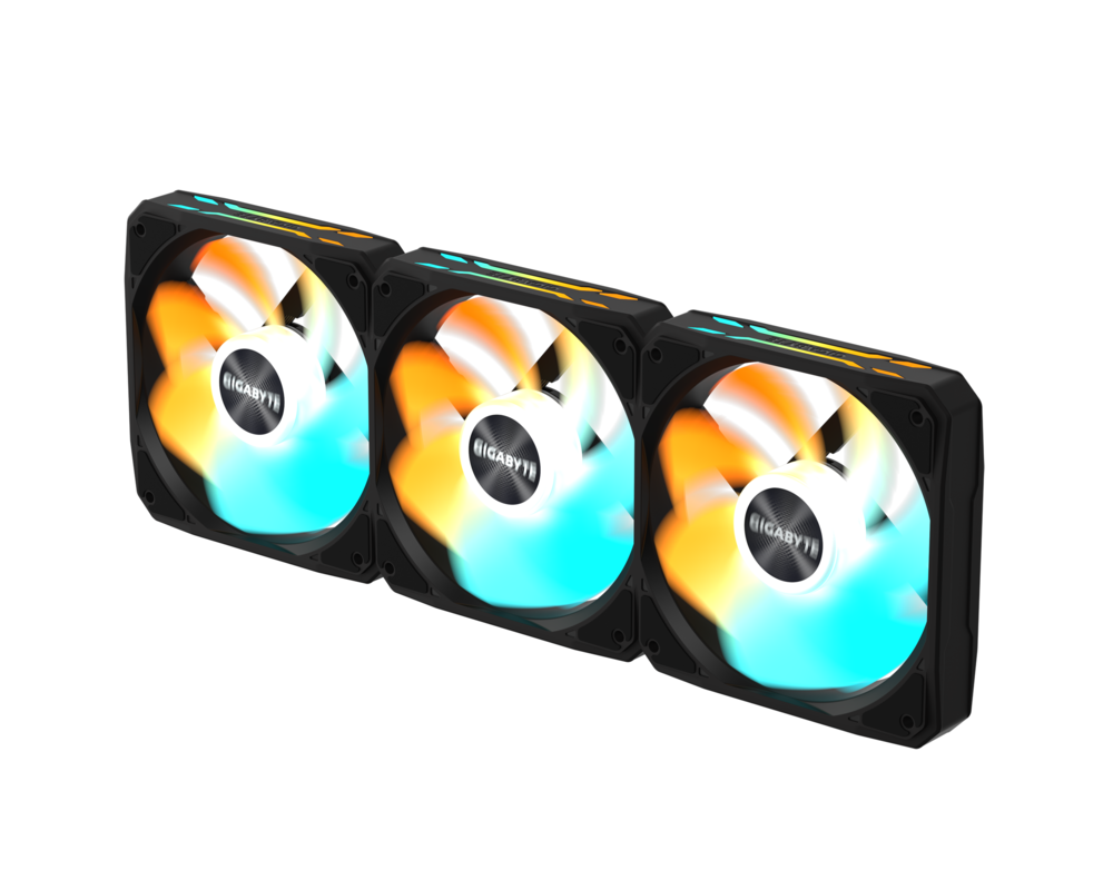 Вентилатор Комплект вентилатори 3-Pack GIGABYTE AORUS EZ CHAIN RVS FAN 120 - 120x120x25mm ARGB 3