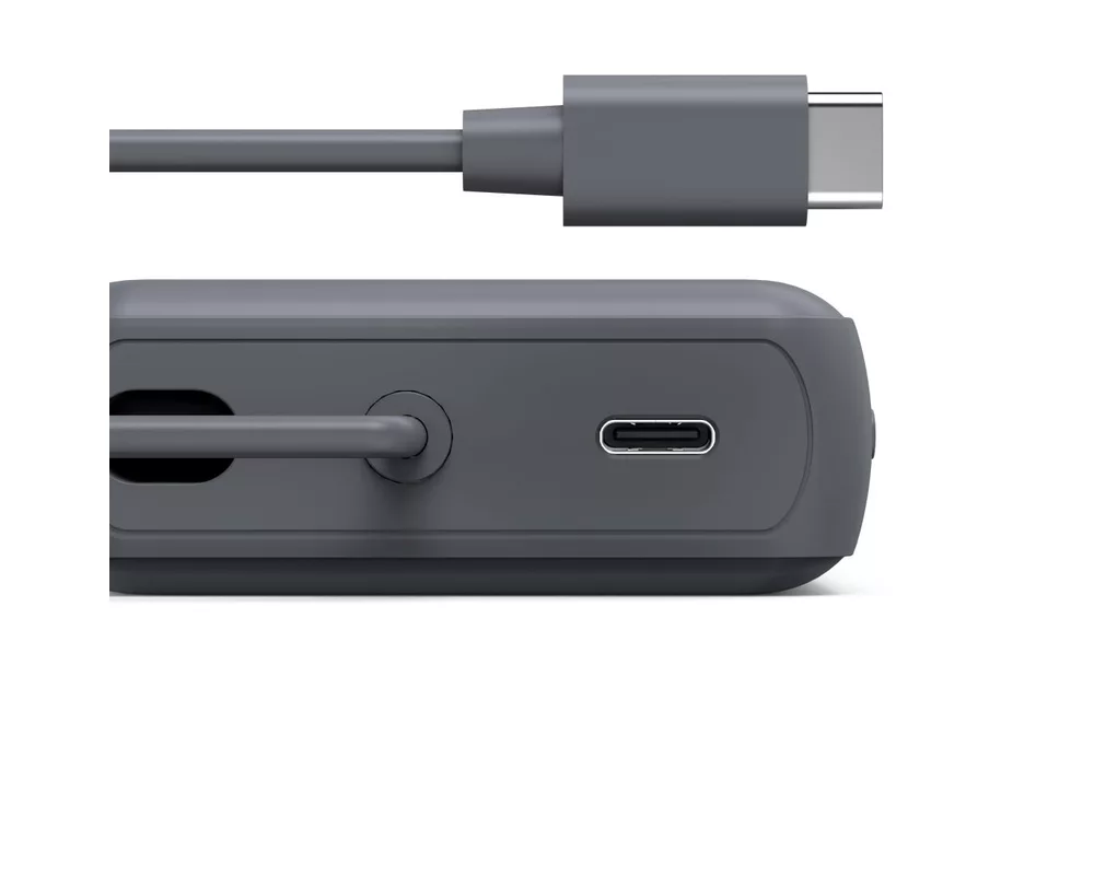 Външна батерия HAMA Външна батерия „Travel“ с кабел, 10000mAh, 2 изхода: 2x USB-C, антрацит 5