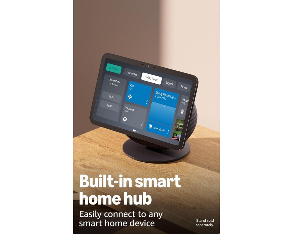 Тонколони Amazon Echo Show 8 (Gen 4), 8'' дисплей за визуaлизация, 3D-audio, черен 4