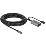 <span>Кабел</span> Delock Кабел активен удължителен USB-C към USB-C женско , 5m, (доп. DC захранващ сокет за опцион. захр.) <span class='catalog-num-in-name'>DELOCK-85392</span> - 