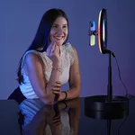 Фото и видео аксесоари Hama LED Лампа със статив "SpotLight FoldUp RGB 102" LED-RGB, комплект за смартфон, сгъваема 8