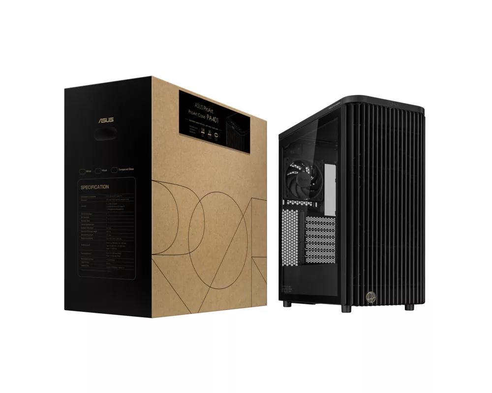 Кутия ASUS ProArt PA401 Black - Tempered Glass Panel 13