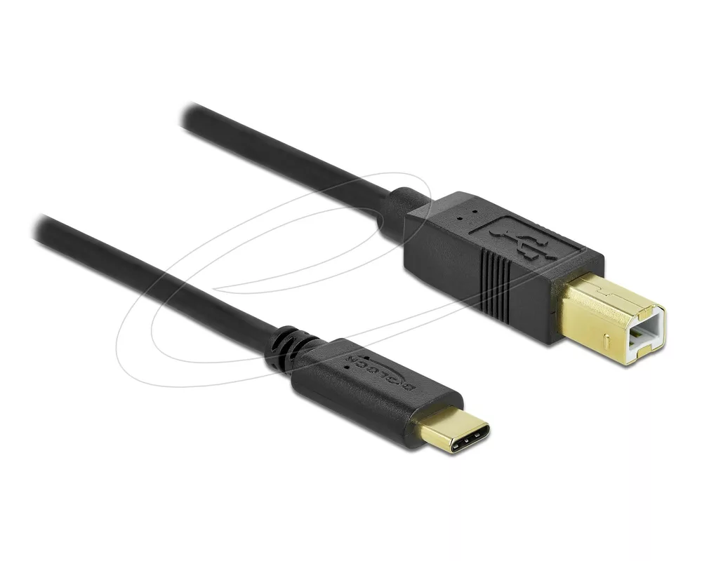 Кабел Delock USB-A 3.0 мъжко - USB-B мъжко, 5 м, 5 Gbps, Premium, Черен 2