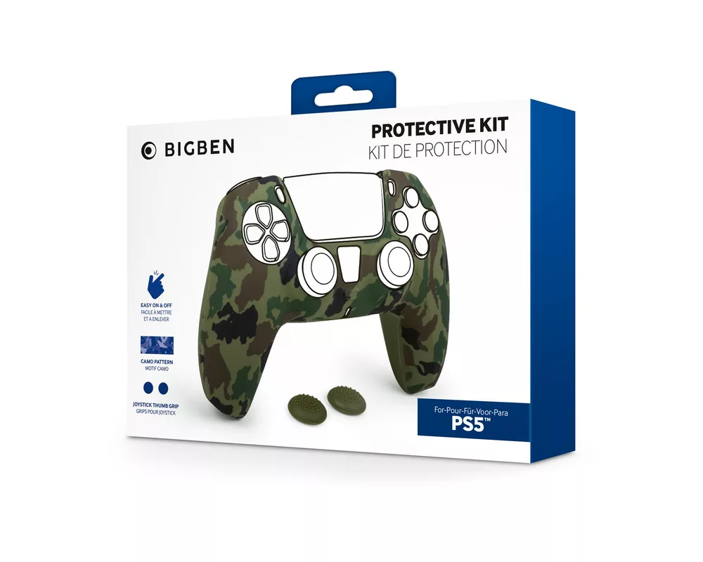Геймърски аксесоари Протектор Nacon BigBen PS5 Silicon Glove, Camo Green 3
