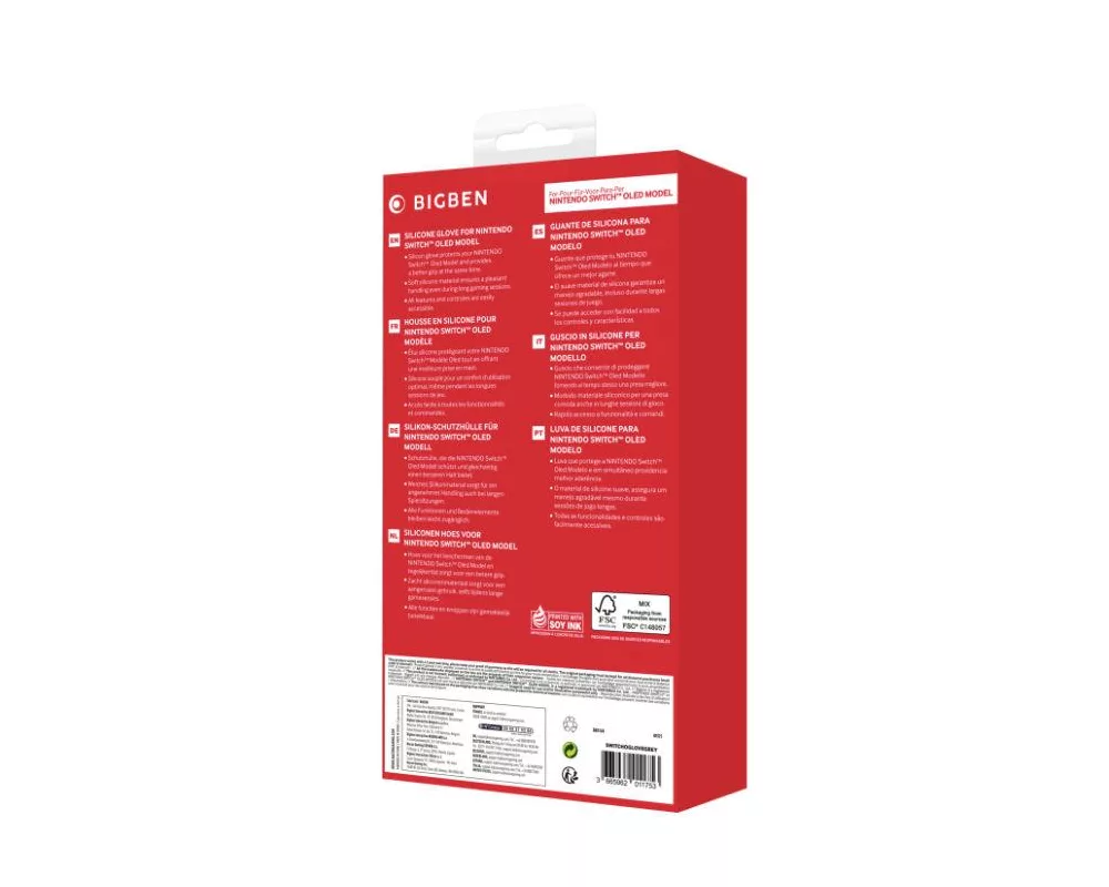 Геймърски аксесоари Силиконов защитен калъф Big Ben Silicon Glove, сив (Nintendo Switch OLED) 4