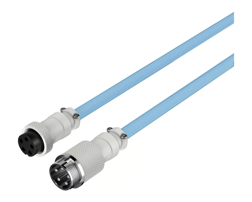 Геймърски аксесоари Кабел за клавиатура HyperX Coiled Cable USB-C Light Blue-White 4