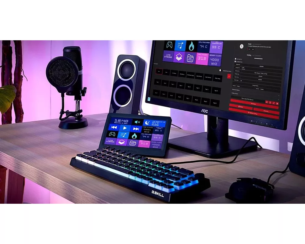 Геймърски аксесоари Команден панел G.SKILL WigiDash, 7", USB 5