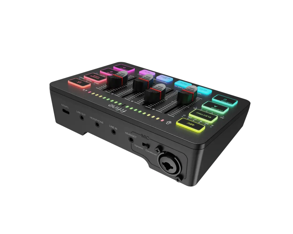 Геймърски аксесоари Аудио Миксер FIFINE SC3 RGB Audio Interface - Black 5