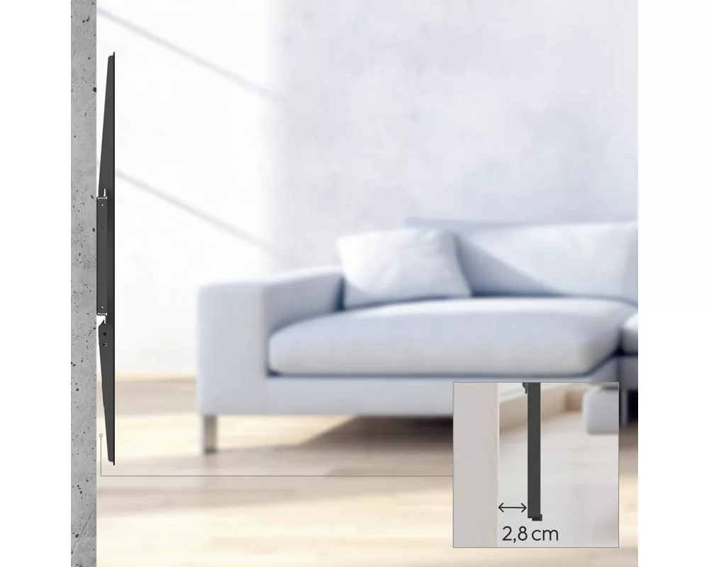 Стойка , 120" (305 см) до 100 кг, разстояние от стената 2,8 см 10