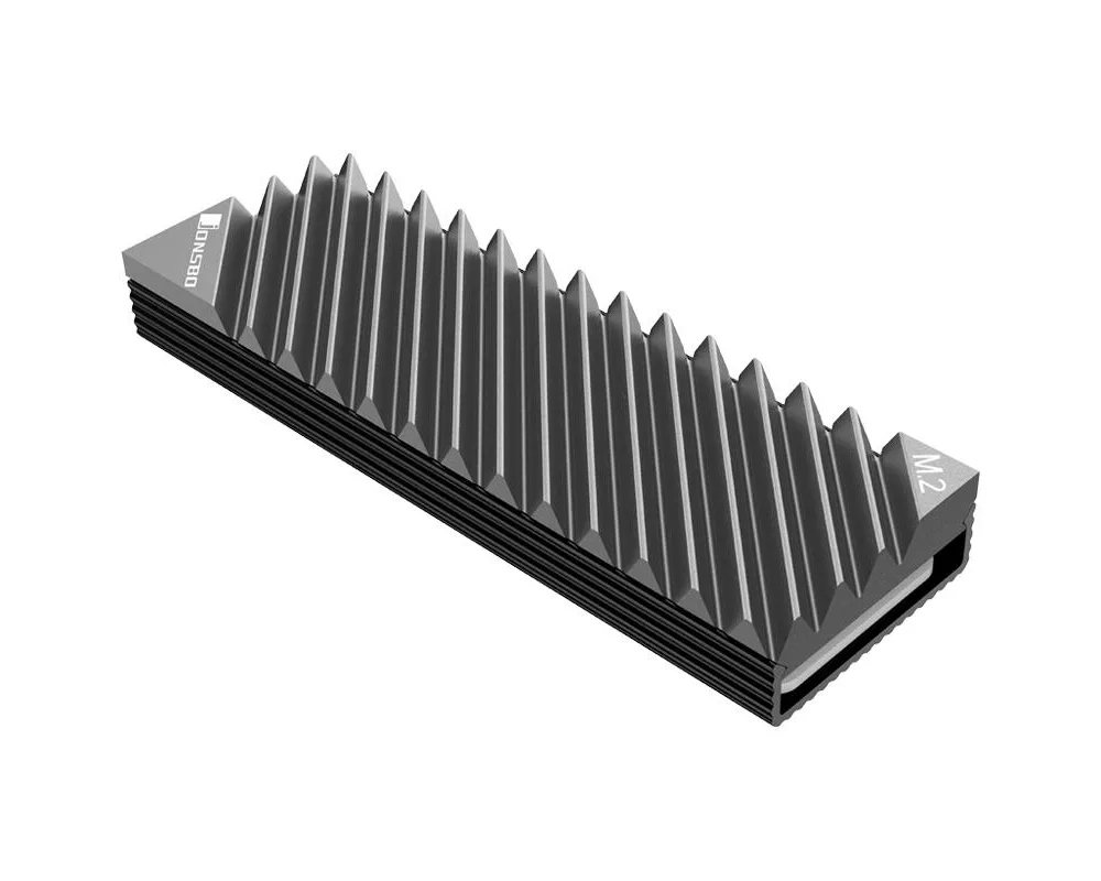 Аксесоар за съхранение Пасивен охладител Jonsbo M.2 SSD, оребрен, Сив 3