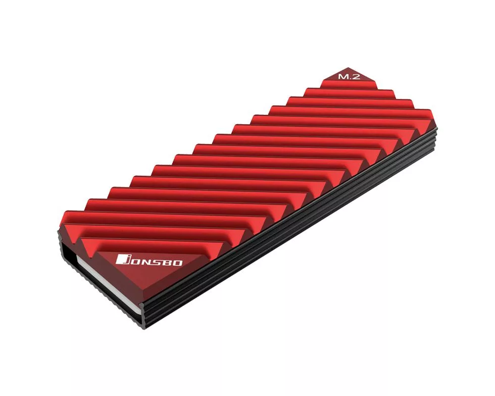Аксесоар за съхранение Пасивен охладител Jonsbo M.2 SSD, оребрен, Червен 3