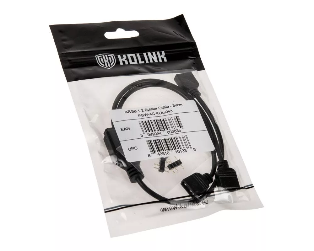 Кабел Kolink Y-Splitter 3 Pin за 2x ARGB устройства PGW-AC-KOL-043 3