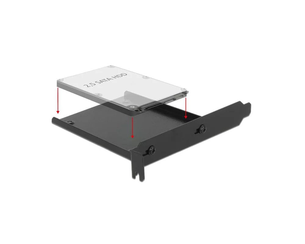 Стойка Поставка/Брекет DeLock, За монтиране на 2.5" SSD/диск в PCI слот 2