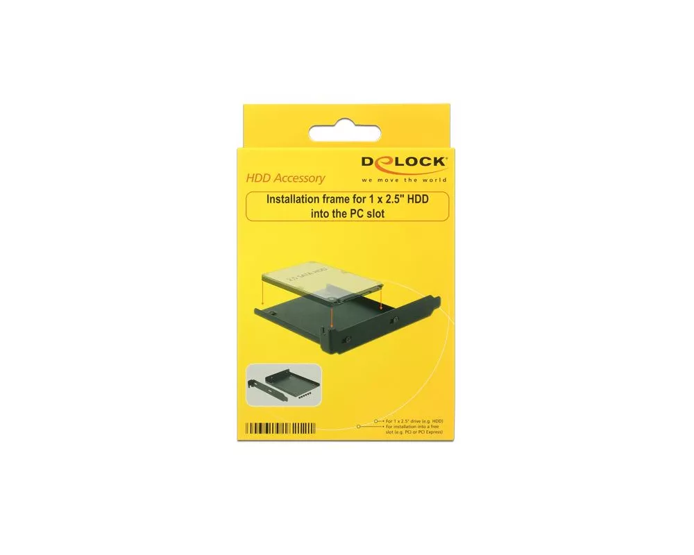 Стойка Поставка/Брекет DeLock, За монтиране на 2.5" SSD/диск в PCI слот 4