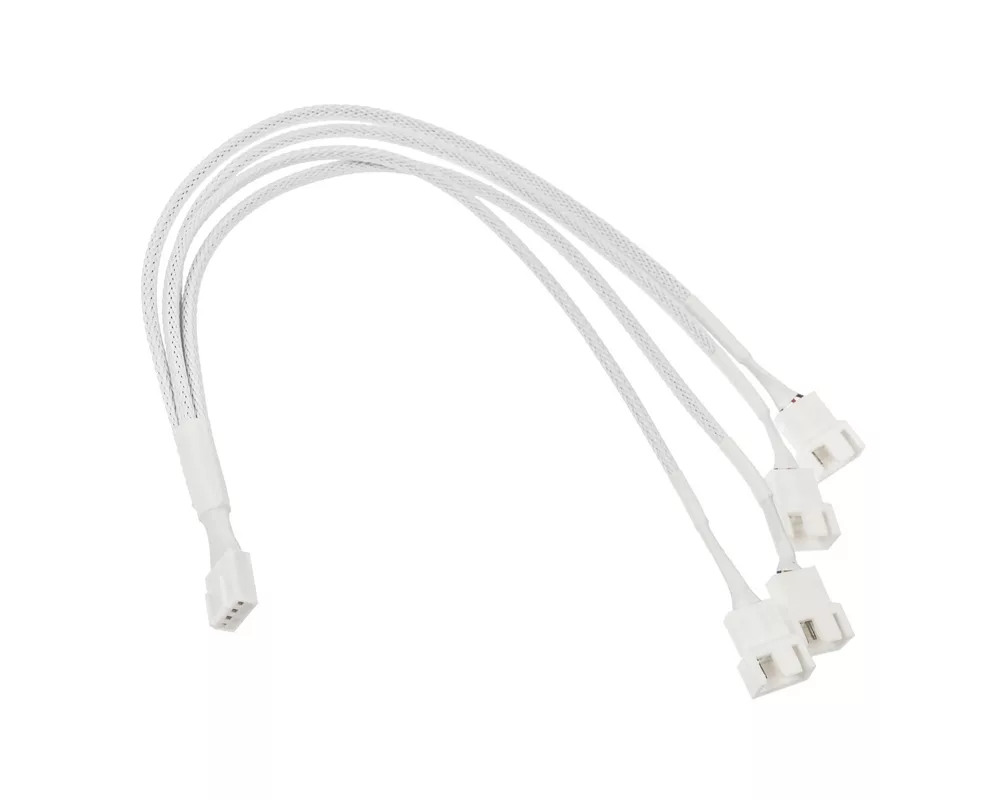 Кабел Kolink PWM 1-4 Сплитер - 35 cm, оплетен, Бял 2