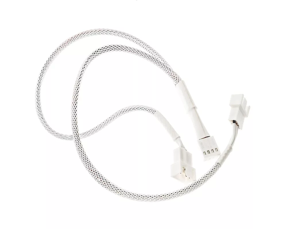 Кабел Kolink PWM 1-2 Сплитер - 35 cm, оплетен, Бял 2