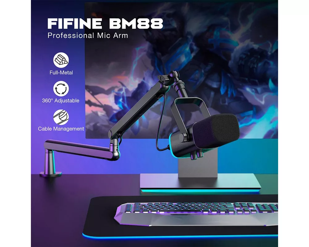 Стойка за микрофон FIFINE BM88 High End Boom Arm Stand 8
