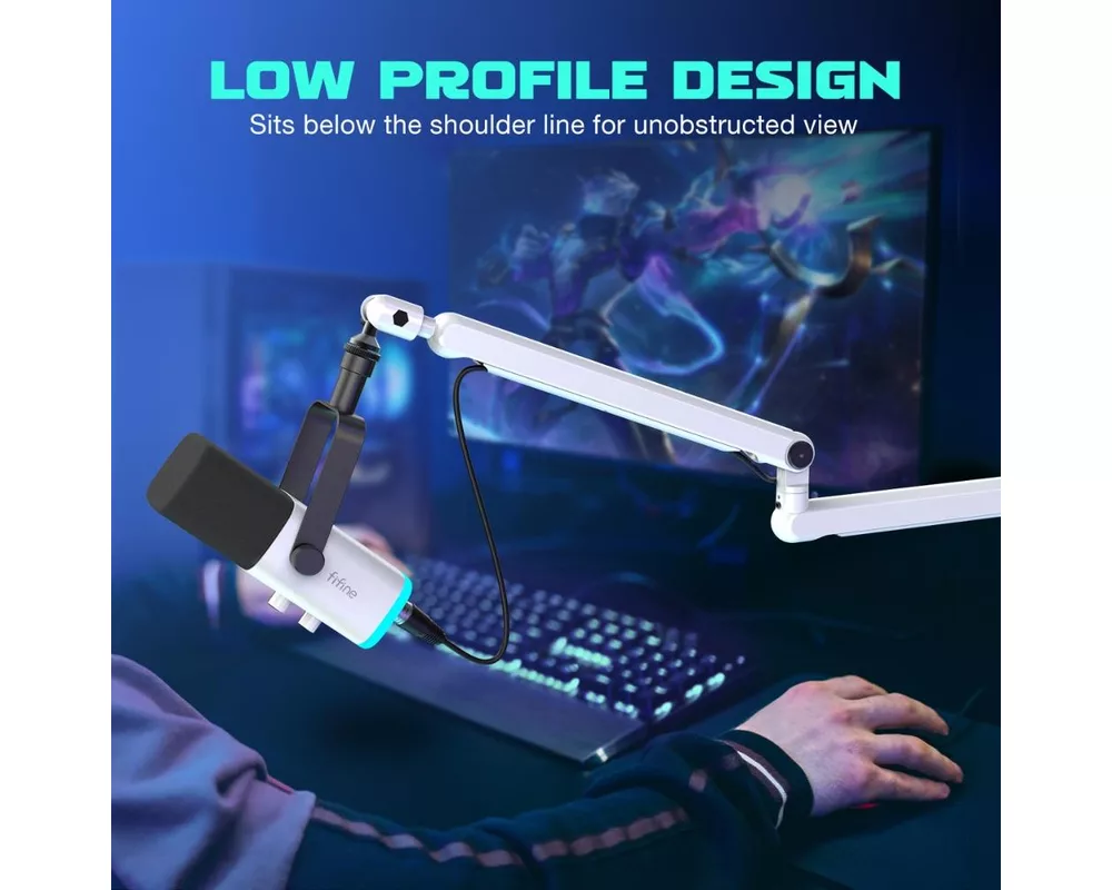 Стойка за микрофон FIFINE BM88 White High End Boom Arm Stand 9