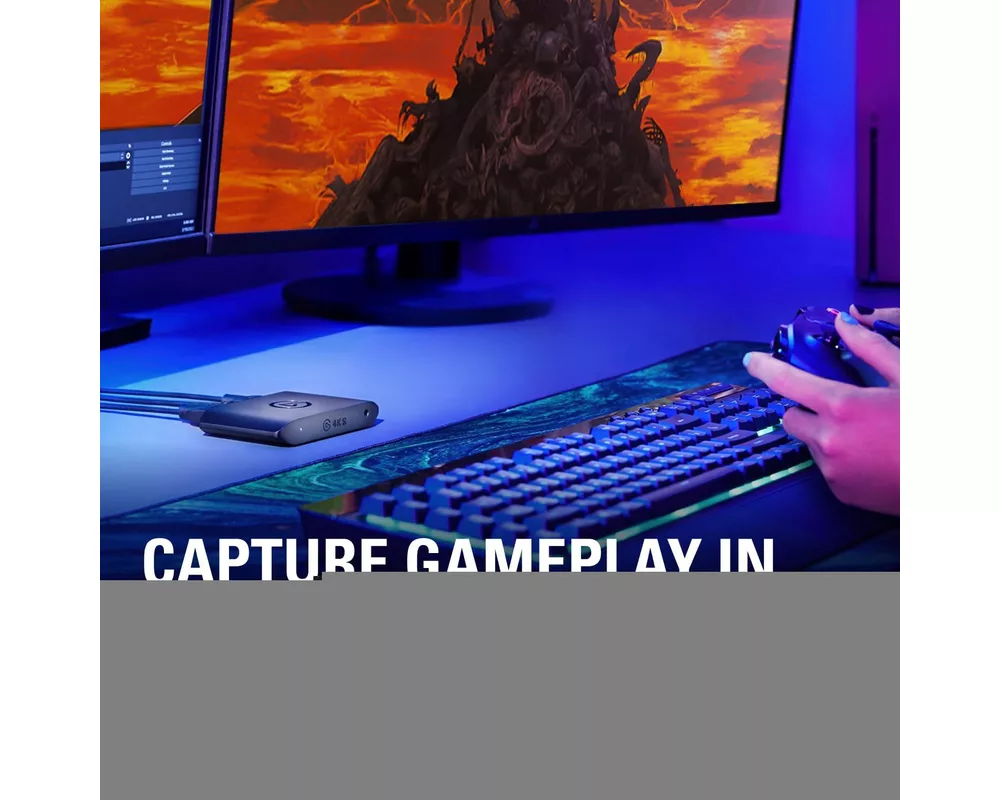 TV тунер/видео устройство Външен кепчър ELGATO 4K S HDR10, VRR, USB-C 3