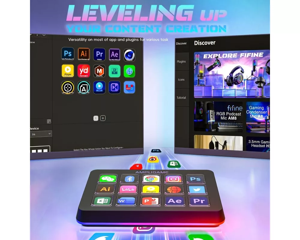 Геймърски аксесоари Fifine D6 Stream 15 Customized Keys and Software 6