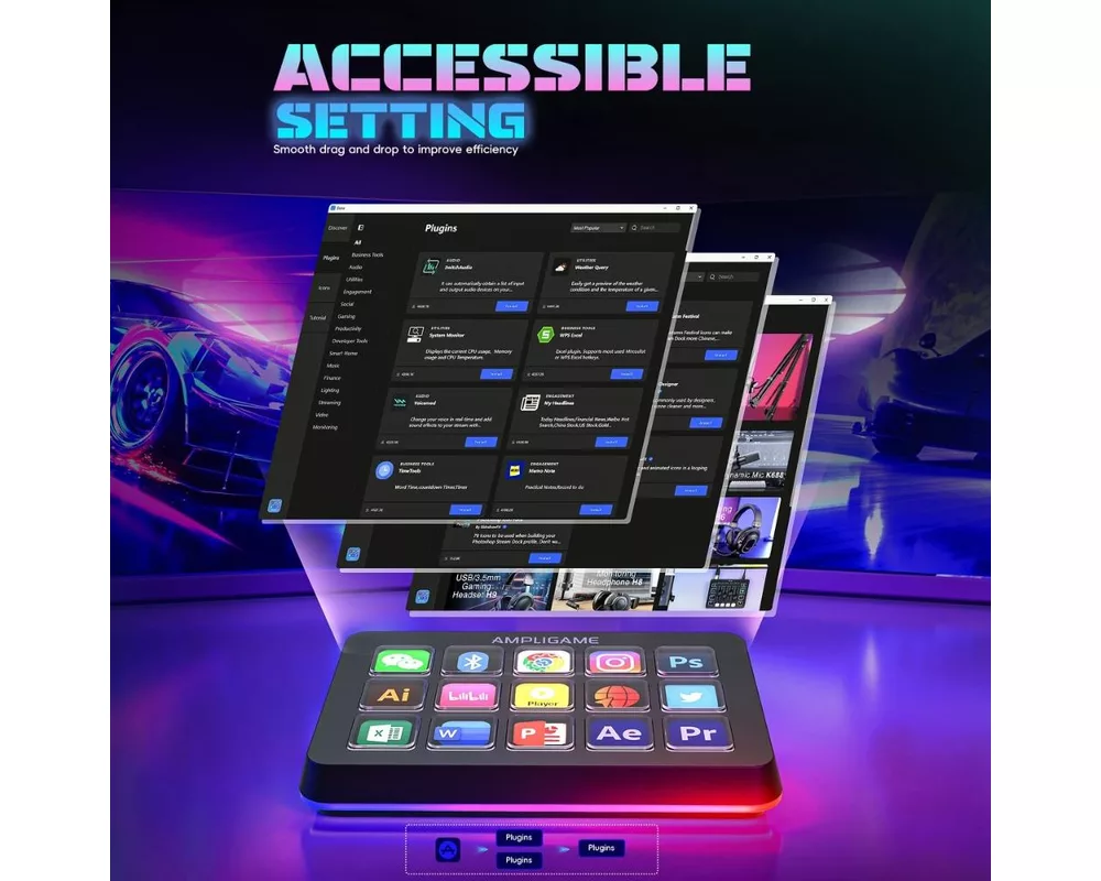 Геймърски аксесоари Fifine D6 Stream 15 Customized Keys and Software 9