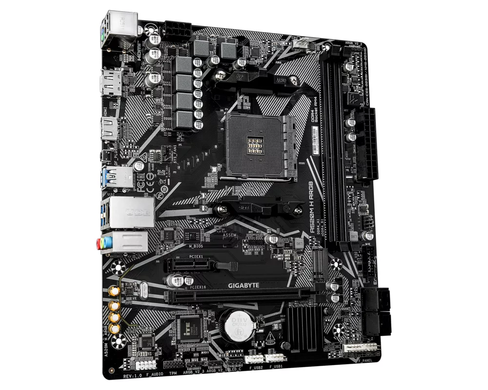 Дънна платка GIGABYTE A520M H ARGB, Socket AM4 2