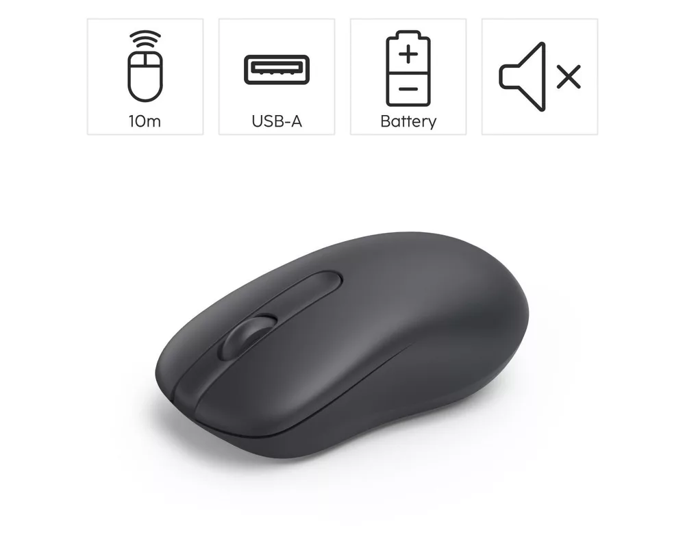 Мишка HAMA Безжична оптична мишка WM-100, 3 бут, черна 10