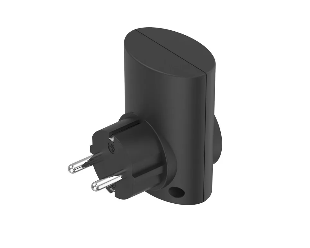 Разклонител HAMA Контакт с вградена защита от пренапрежение, черен 4