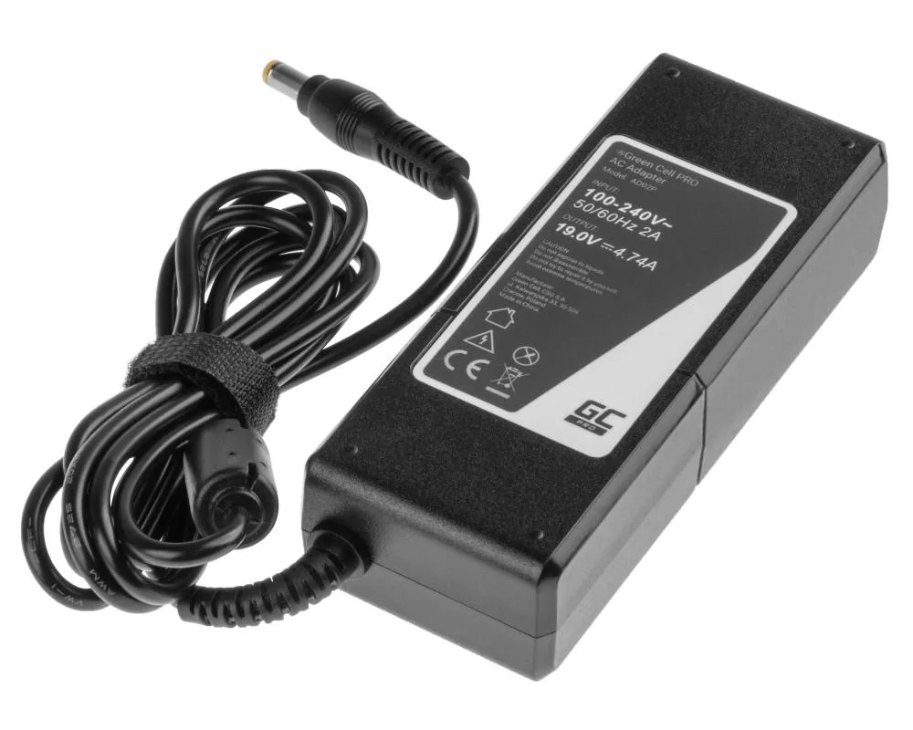 Зарядно Захранване за лаптоп GREEN CELL, PRO Charger / AC Adapter 19V 4.74A 90W for Acer  5,5mm- 1,7mm 2