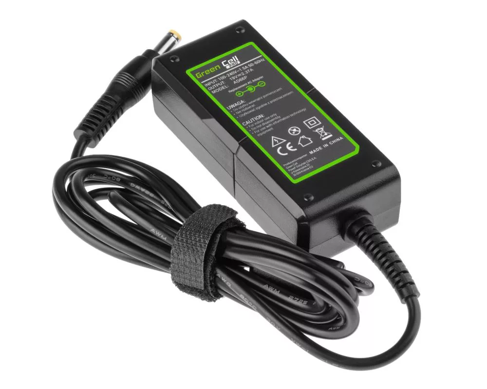 Зарядно Захранване за лаптоп  GREEN CELL, PRO Charger / AC Adapter 19V 2.37A 45W for Acer  5,5mm- 1,7mm 2