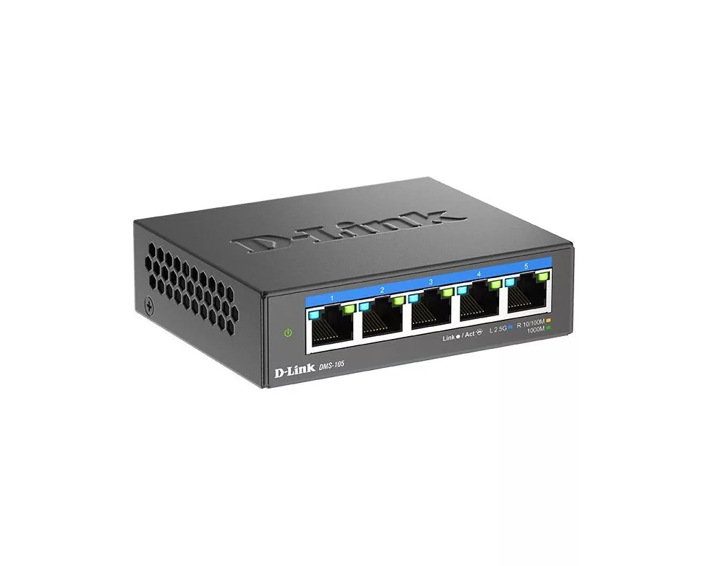 Switch (Комутатор) Суич D-Link DMS-105/E, 5 портов 2.5G Multi-Gigabit 2