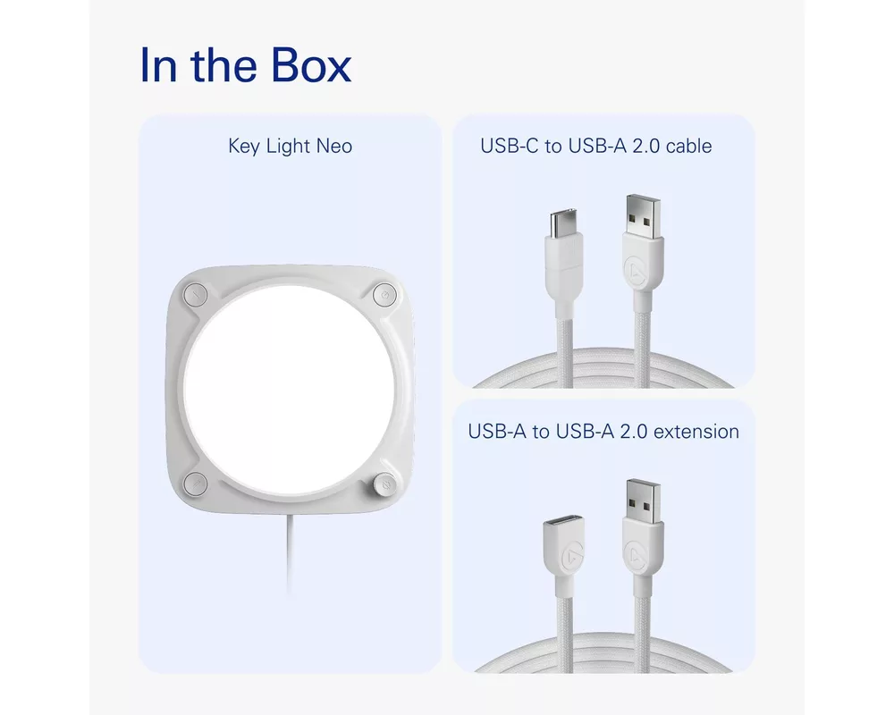 Фото и видео аксесоари Осветление Elgato Key Light Neo без стойка за монтаж - White 2