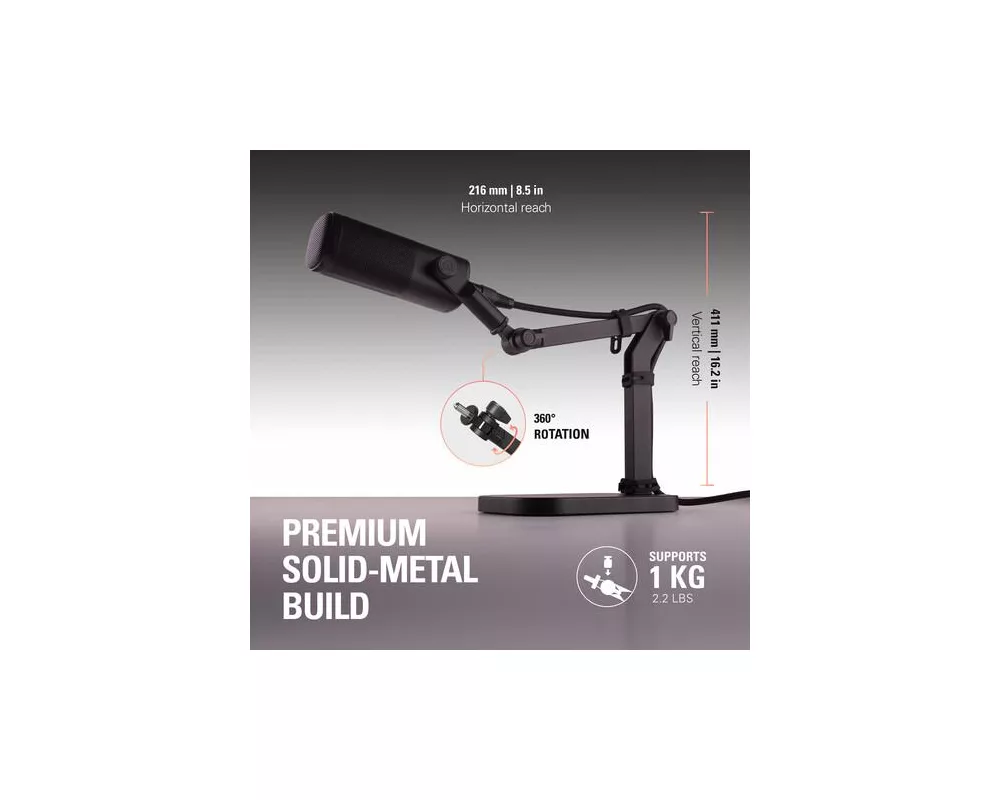 Геймърски аксесоари Поставка за микрофон Elgato Wave Desk Stand 5