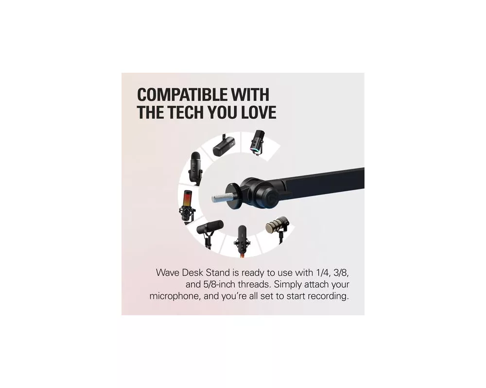 Геймърски аксесоари Поставка за микрофон Elgato Wave Desk Stand 4