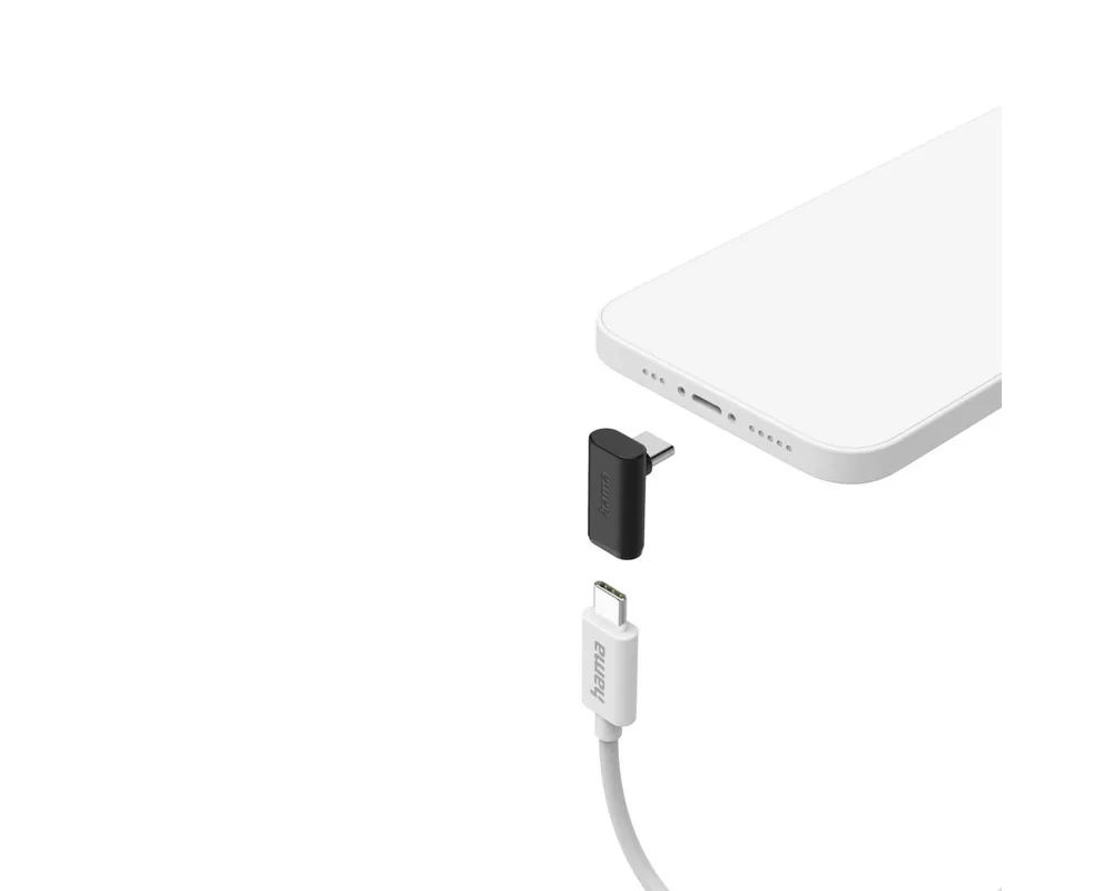 Адаптери HAMA Адаптер 90°C USB-C, USB 3.2 Gen2, 10 Gbit/s, 5 A, 240 W, комплект от 2 9