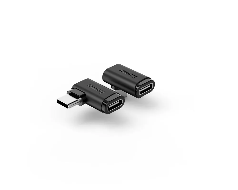 Адаптери HAMA Адаптер 90°C USB-C, USB 3.2 Gen2, 10 Gbit/s, 5 A, 240 W, комплект от 2 2