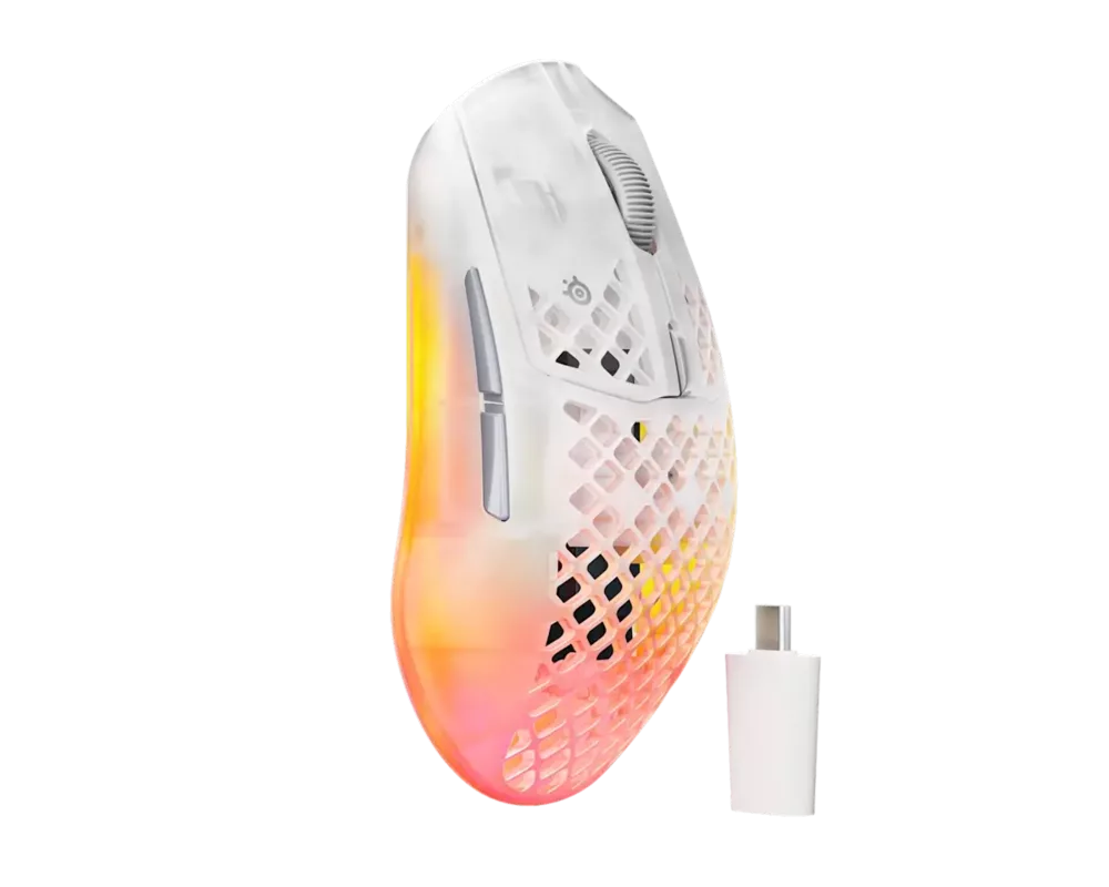 Мишка Геймърска мишка SteelSeries Aerox 3 Wireless Gen 2 - Ghost 2