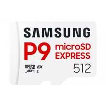  Samsung microSDXC, 512GB P9 Express , 800 MB/s, UHS-I 90 MB/s U3, V30, A1 903342 SAM-SDM-MB-MK512TWW на топ цена - PIC.bg