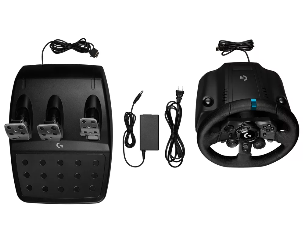Волан LOGITECH G923 + LOGITECH скоростен лост за PS4/PS5/PC 9