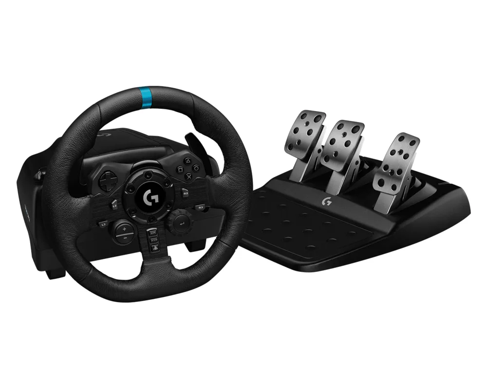 Волан LOGITECH G923 + LOGITECH скоростен лост за PS4/PS5/PC 2