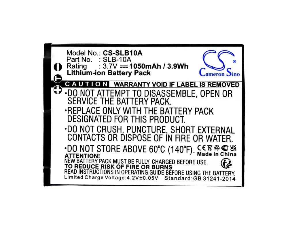 Батерия за фотоапарат и камкордер Батерия за фотоапарат SAMSUNG SLB10A LiIon  3.7V 1050mAh, Cameron Sino 3