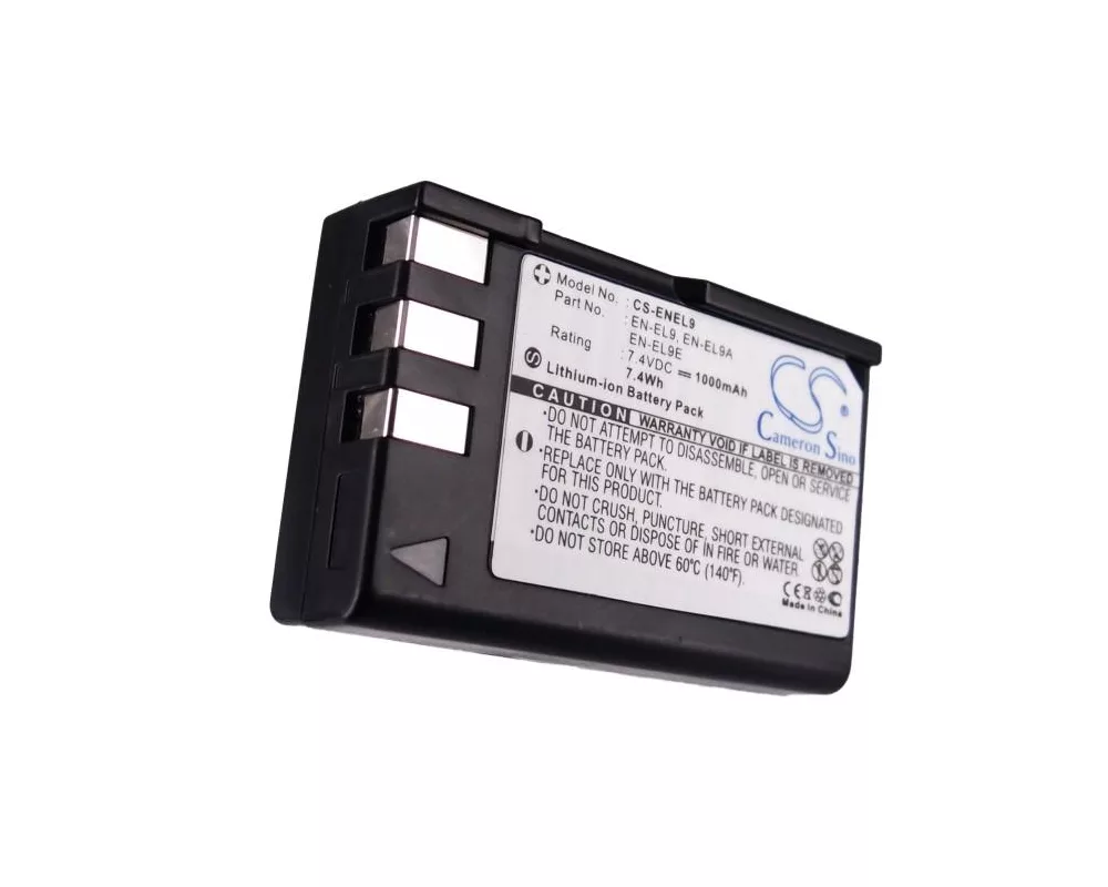 Батерия за фотоапарат и камкордер Батерия за апарат NIKON EN-EL9  D-SLR D40 D60 D3000 D5000, 7.4V, 1000mAh, Li-Ion, Cameron Sino 2