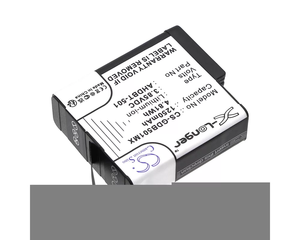 Батерия за фотоапарат и камкордер Батерия за камера GOPRO Hero 5; Hero 6; Hero 7; Hero 8   AHDBT-501  3,85V 1250mAh   LIIon Cameron Sino 4